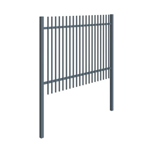 Design pálcás kerítésmező, 120 cm, szürke Design pálcás kerítésmező, 120 cm, szürke