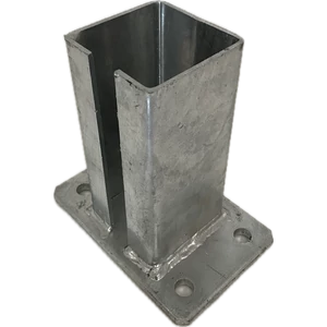 Oszloptalp, talplemez konzol 80x80 mm-es oszlophoz, ledűbelezhető Oszloptalp, talplemez konzol 80x80 mm-es oszlophoz, ledűbelezhető