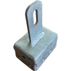 Támoszlop zárósapka füllel, acél, horganyzott, 60x40 mm oszlopra Támoszlop zárósapka füllel, acél, horganyzott, 60x40 mm oszlopra