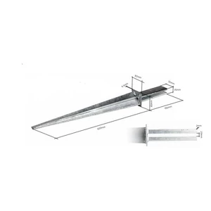 Talajtüske kerítésoszlophoz, 60 x 40mm, horganyzott Talajtüske kerítésoszlophoz, 60 x 40mm, horganyzott